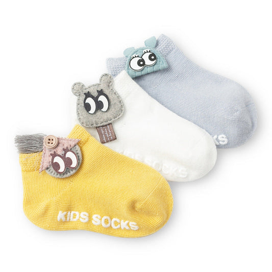 3 Pair/ SET Baby Newborn Cotton Ankle Socks for Toddler Baby Girls Anti-slip Floor Sock Bowknot Flower Socks For Baby and Kids from 0-24M