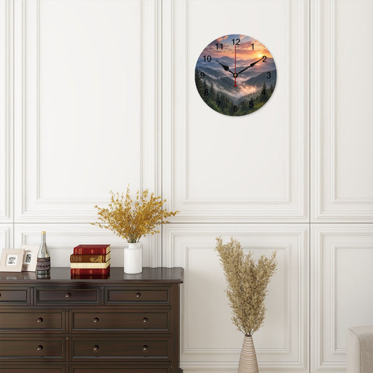 Smokey Moutains, PVC Wall Clock
