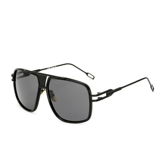 Modern Classic Oversized Men Sunglasses Luxury Brand New Glasses Square With High Quality Metal Frame and Polarized Mirror Glasses Oculos de sol With UV400 Prodection for Sun