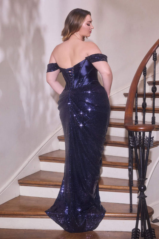 Ladivine CD422C Off Shoulder Sculpted Satin Corset