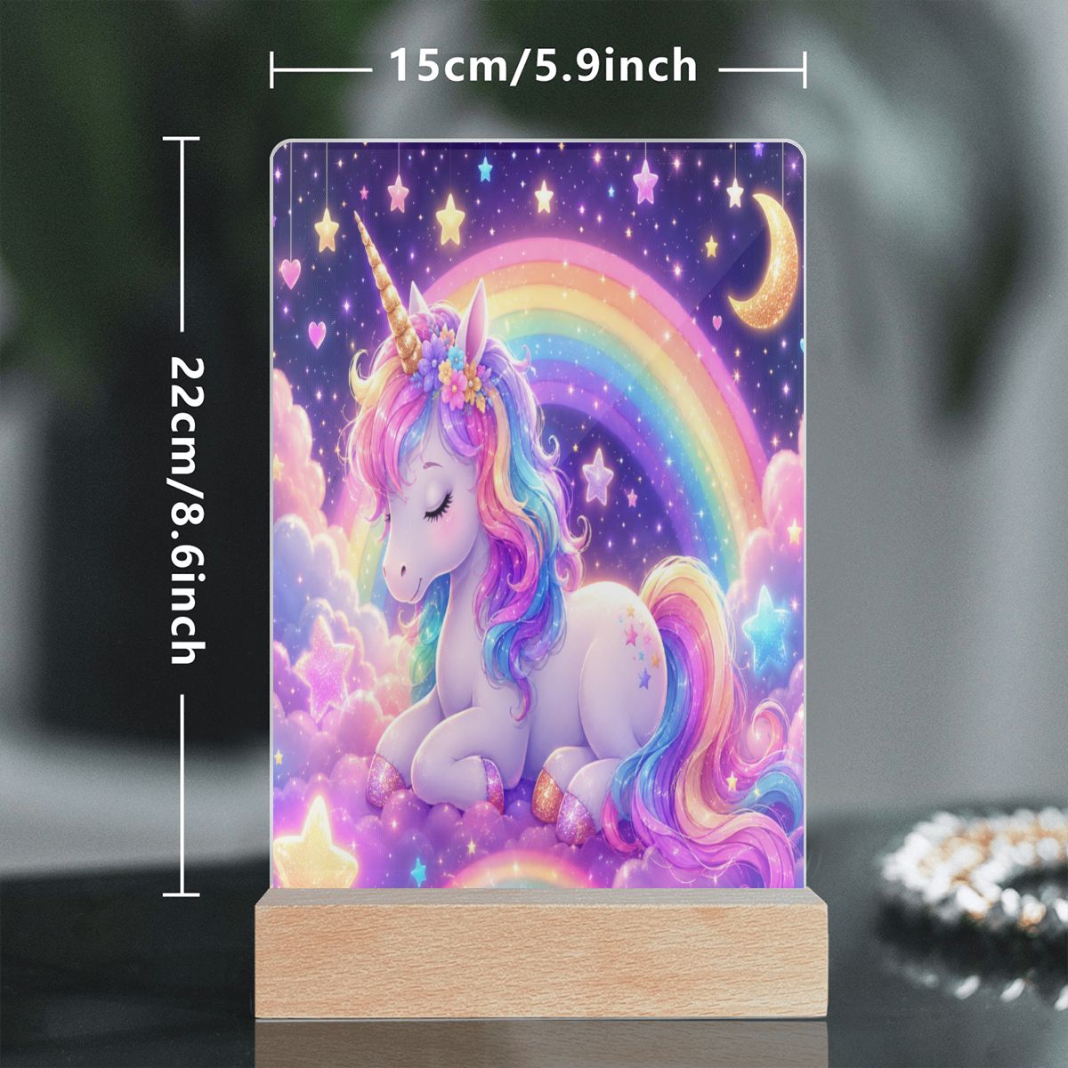 Unicorn, Acrylic Night Light