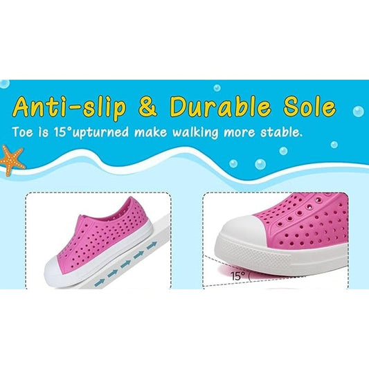 Ziitop Toddler Girls 8-8.5 Pink Slide On Sandal Sneaker Quick Dry Water Shoes