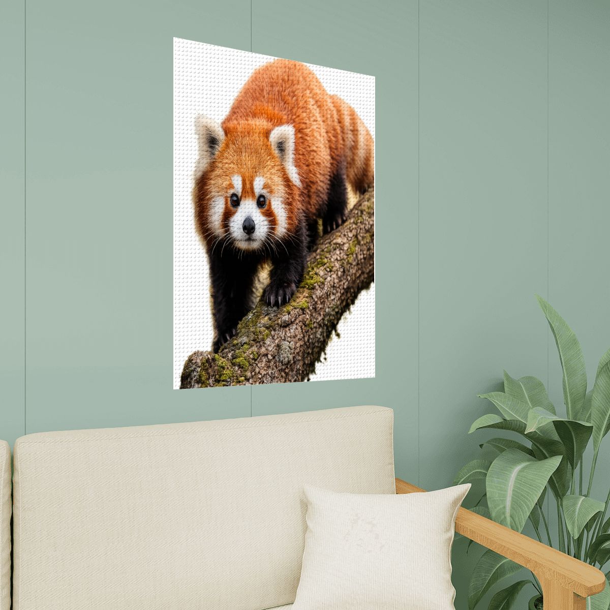 Red Panda DIY Diamond Painting with Frame