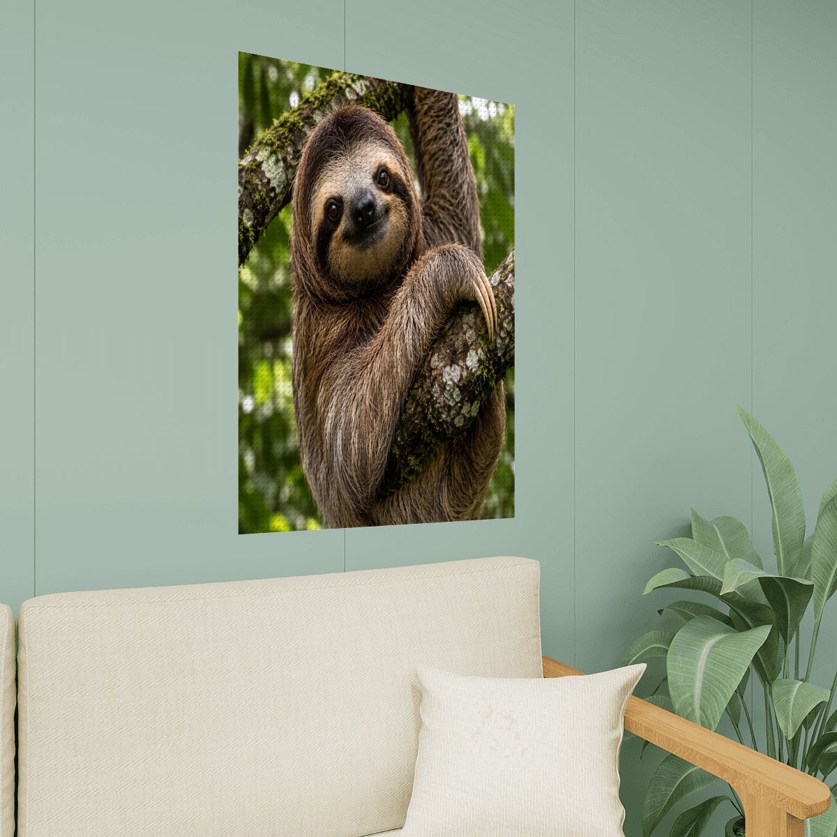 Sloth, DIY Diamond Painting with Frame