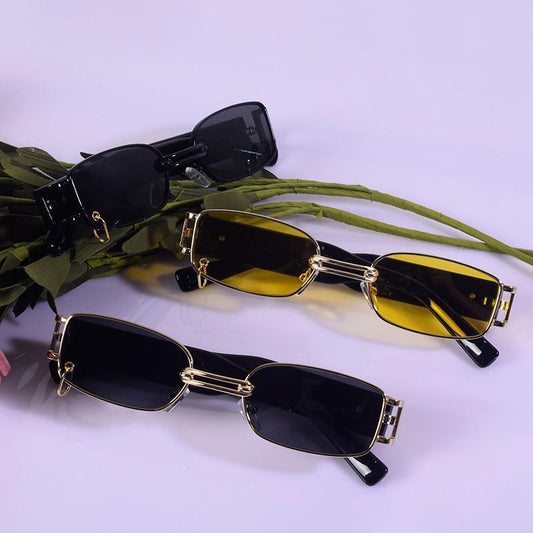 Stylish Fashionable Women Sunglasses Trending & Luxury Square Popular Design Men Glasses New Vintage Metal Black Comfortable Lenses Outdoor Travel Driving Sunglasses