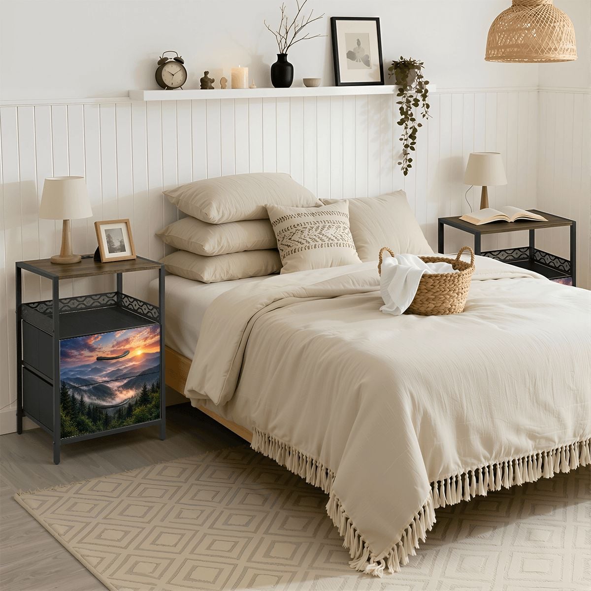 Smokey Mountains, 2Drawer Bedside Table
