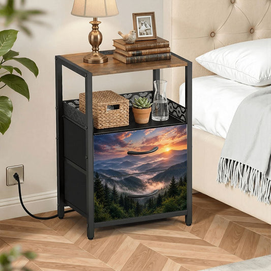 Smokey Mountains, 2Drawer Bedside Table