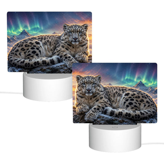 Snow Leopard, Acrylic Night Light