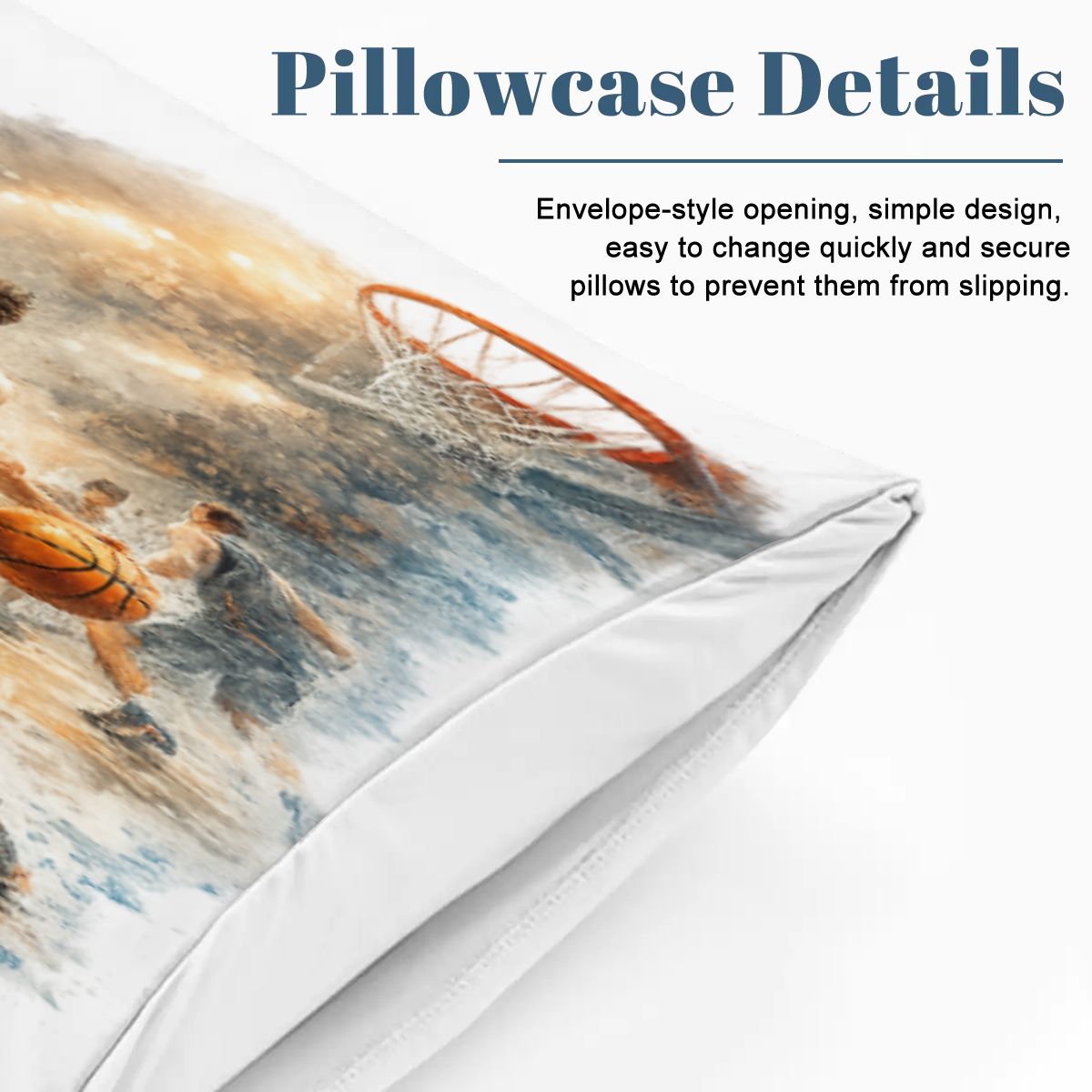 Basketball, Twin Duvet Cover Set 68"x86"