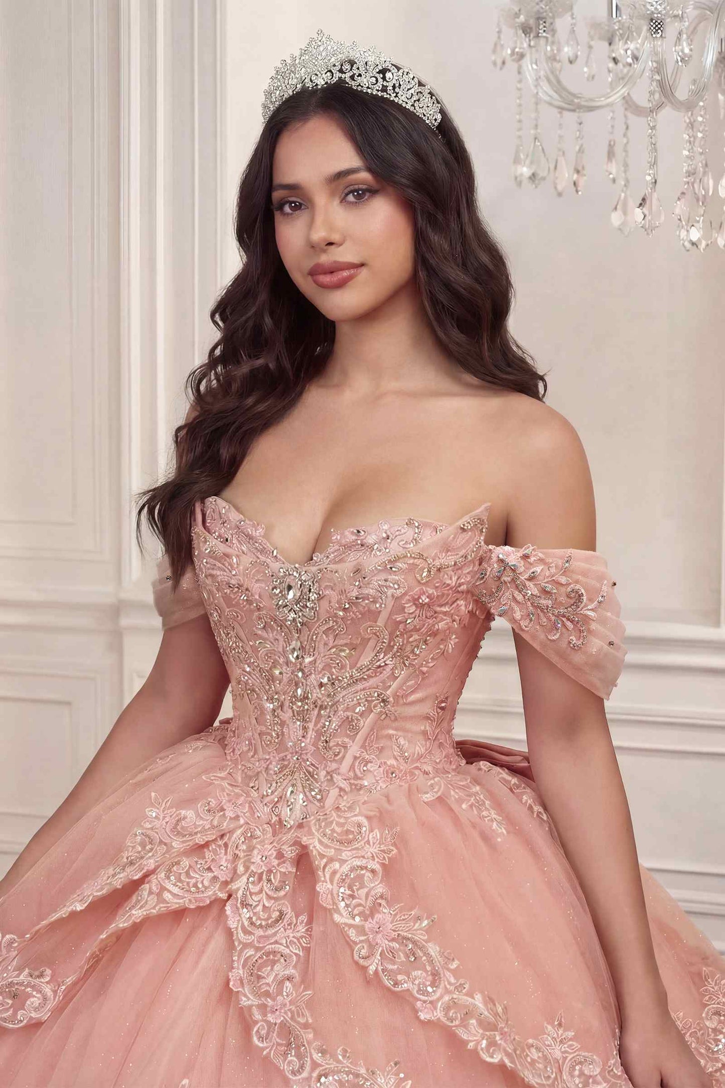 Ladivine 15729 Off the Shoulder Quinceañera Ball Gown