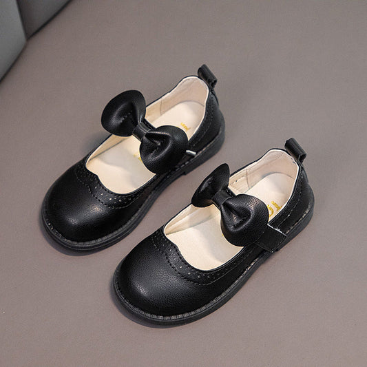 Spring And Autumn New Girls Princess Shoes Soft Sole Children Peas Shoes Foreign Students Small Leather Shoes Middle And Small Children Korean