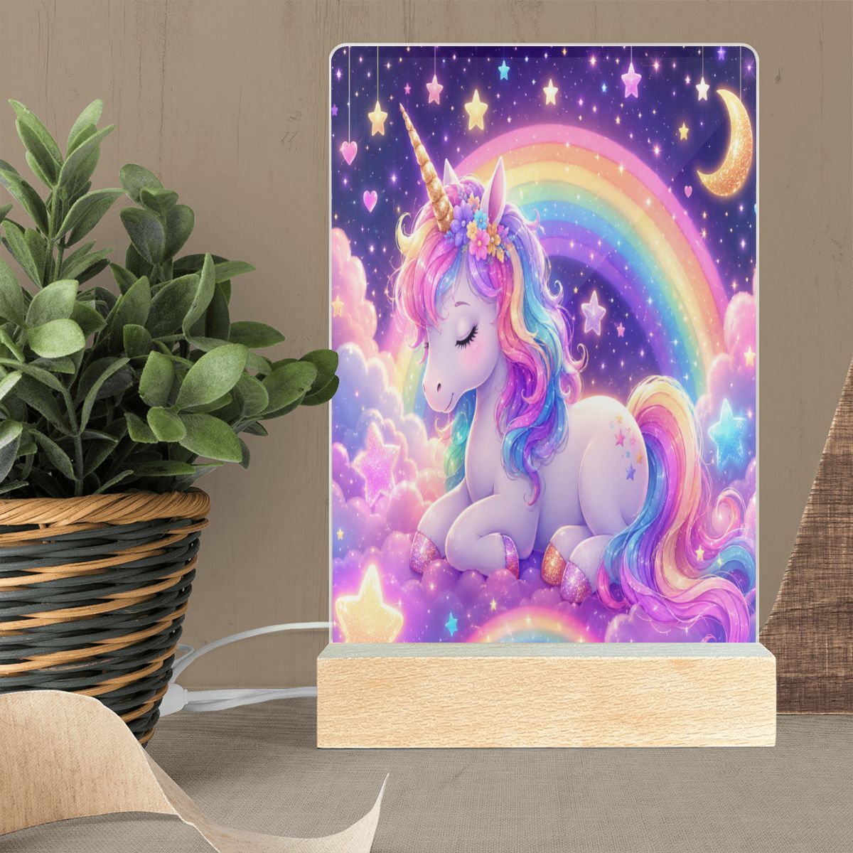 Unicorn, Acrylic Night Light