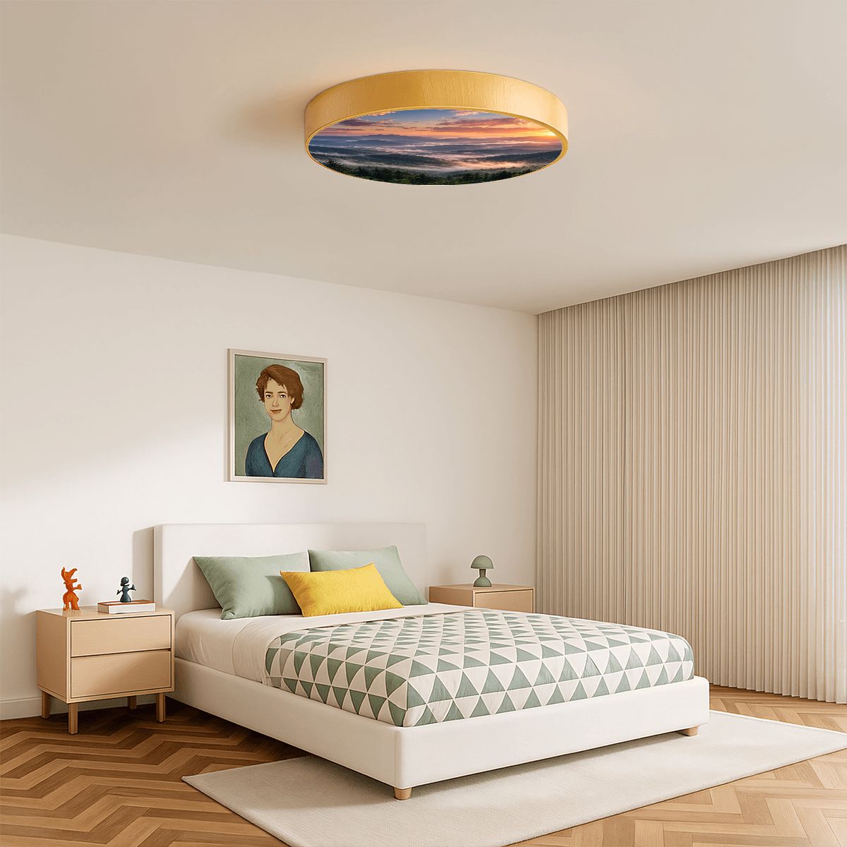 Smokey Moutains, Flush Mount Ceiling Light