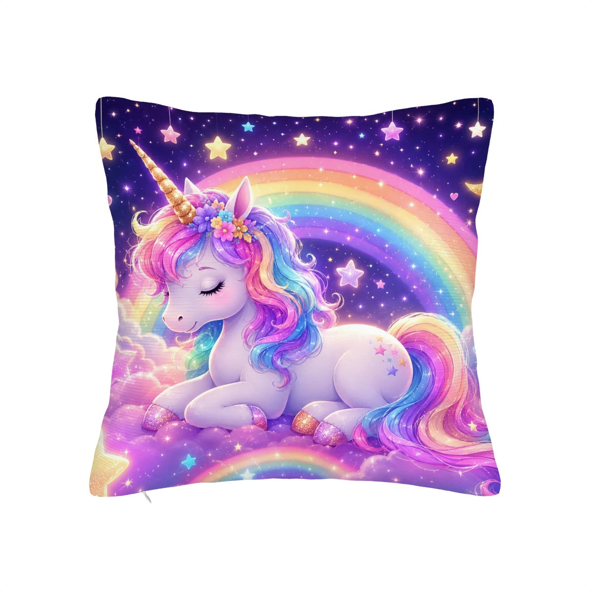 Unicorn, Plush Throw Pillow Covers (Doublesided Design)