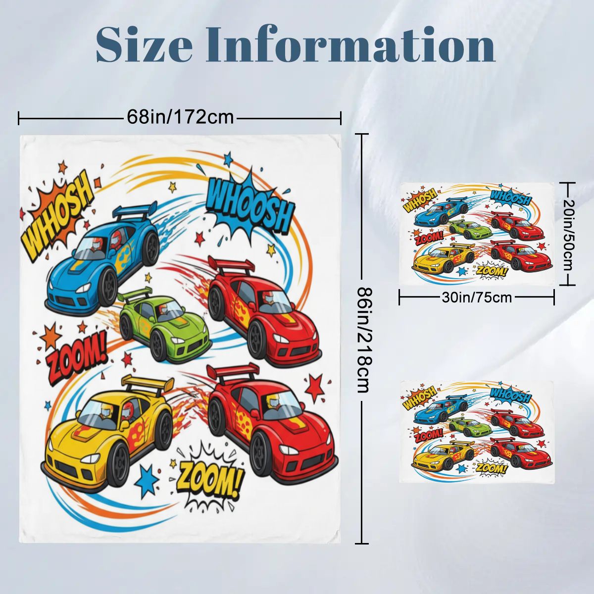 Race Cars2, Twin Duvet Cover Set 68"x86"