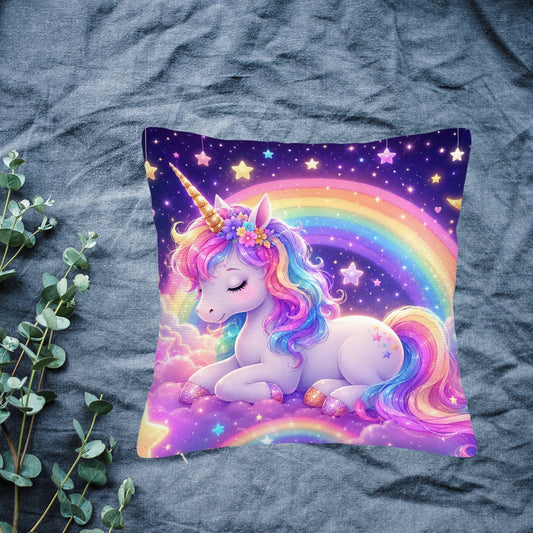 Unicorn, Plush Throw Pillow Covers (Doublesided Design)