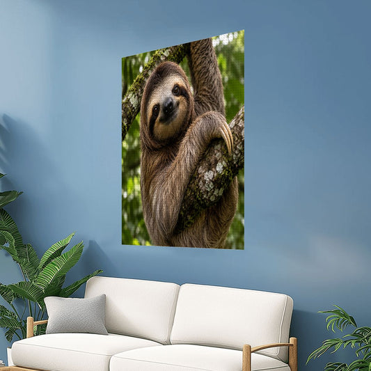 Sloth, DIY Diamond Painting with Frame