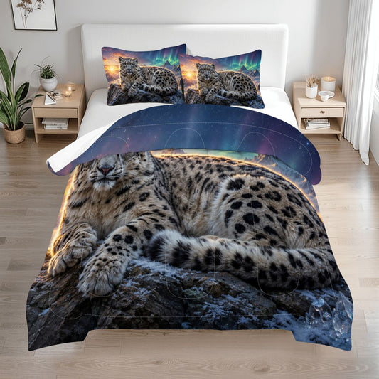 Snow Leopard, Queen Comforter Set