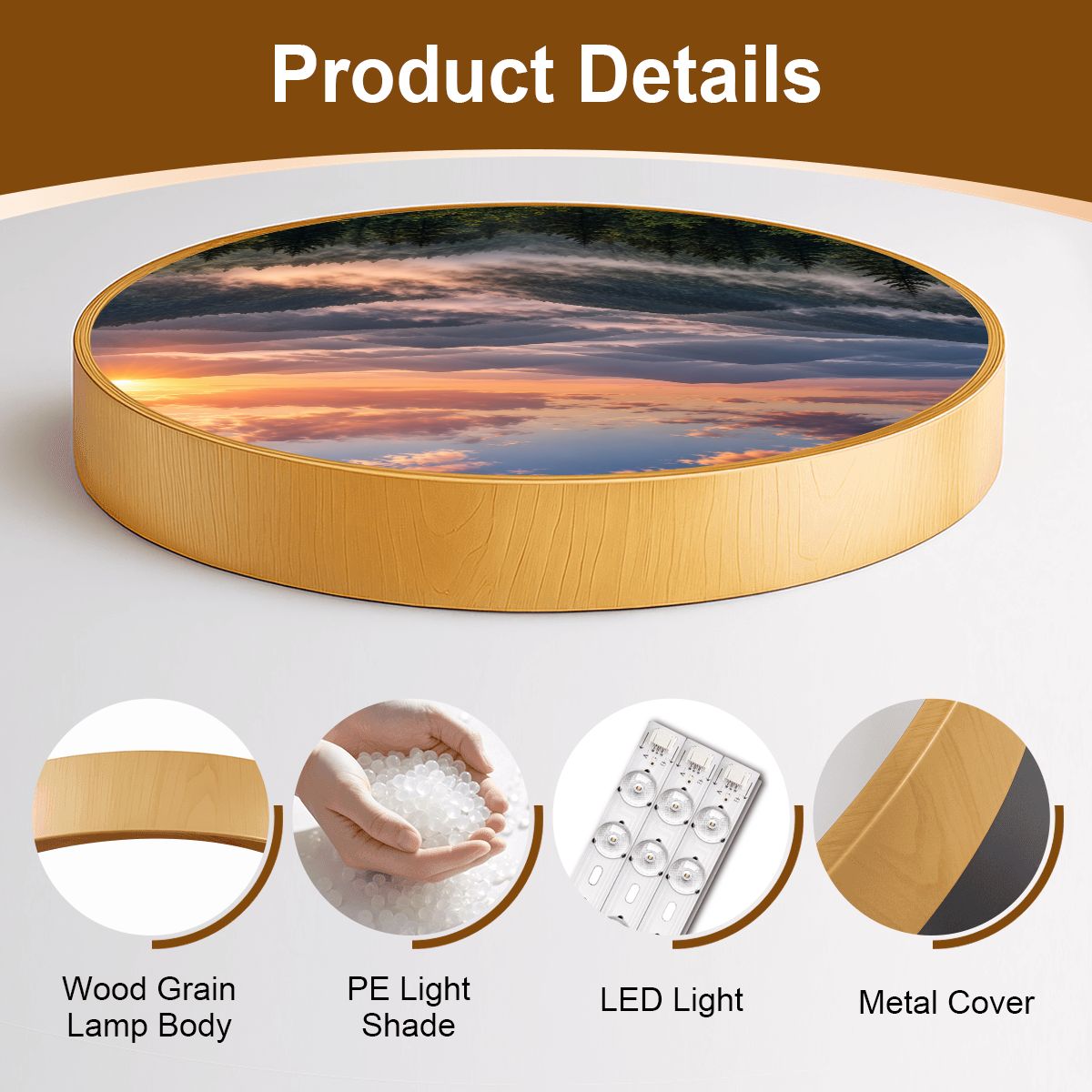 Smokey Moutains, Flush Mount Ceiling Light
