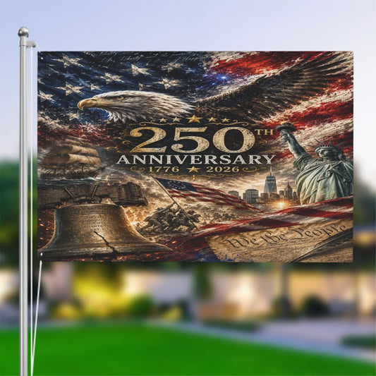 Patriotic, ThreeLayer Double Sided Flags 72"x48"