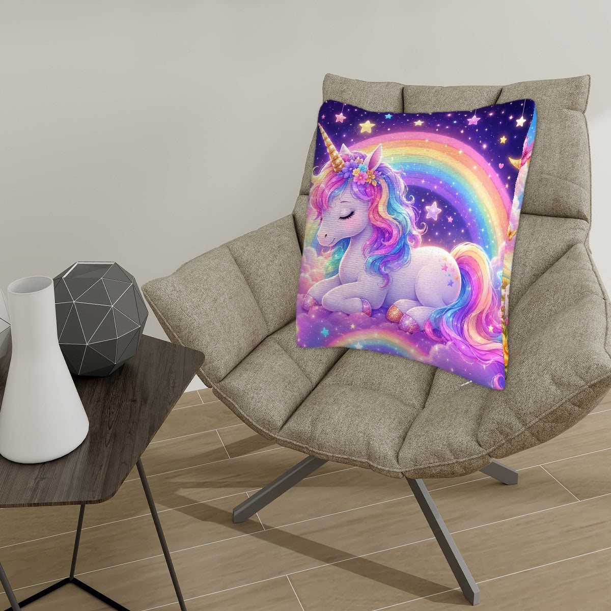 Unicorn, Plush Throw Pillow Covers (Doublesided Design)