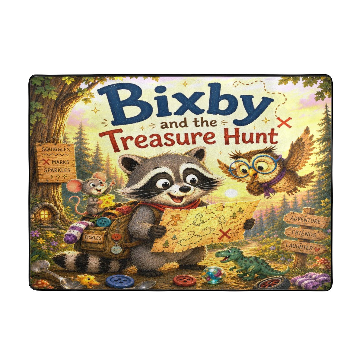 Bixby, Large Flannel Non Slip Area Rug (4:3)