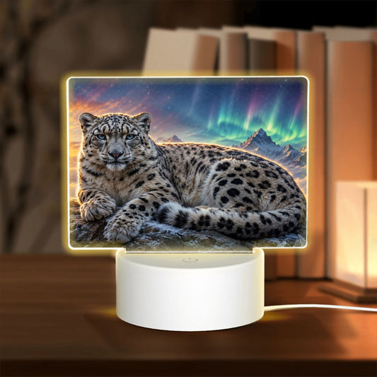 Snow Leopard, Acrylic Night Light