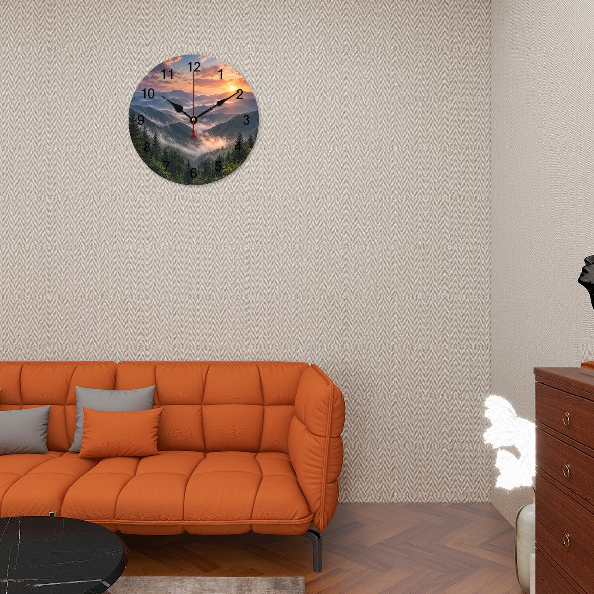 Smokey Moutains, PVC Wall Clock