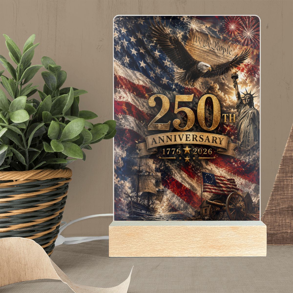 Patriotic, Acrylic Night Light