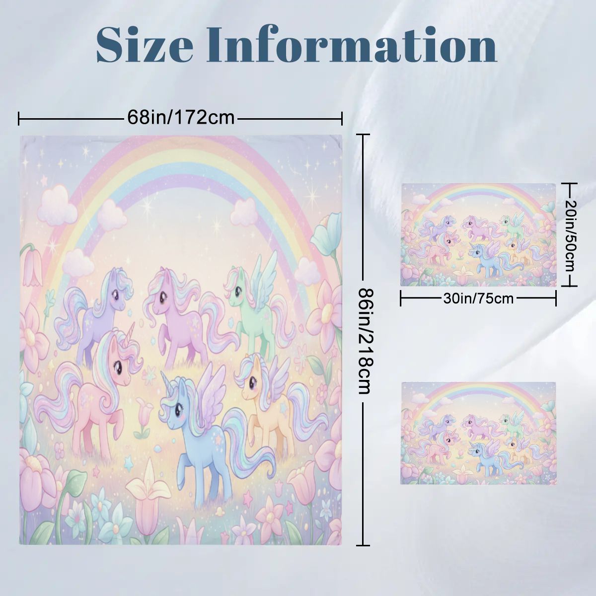 Unicorn, Twin Duvet Cover Set 68"x86"