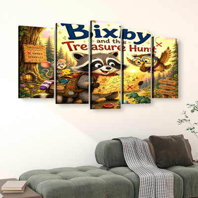 Bixby, 5 Panel Canvas Prints Wall Art (Set C)