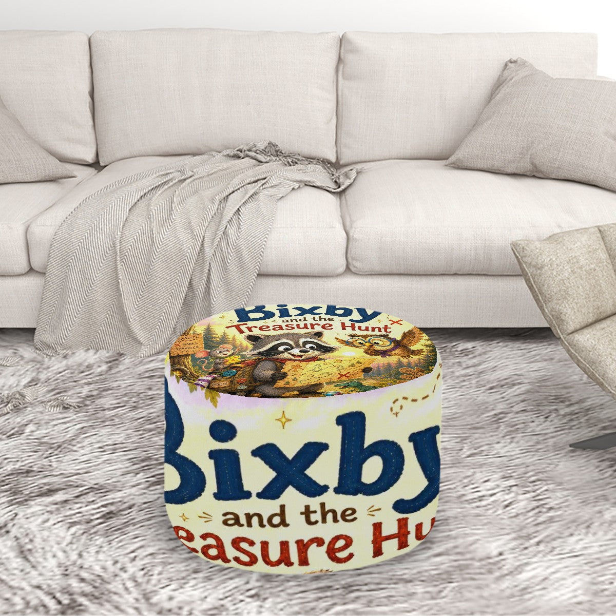 Bixby, Round Pouf Ottoman