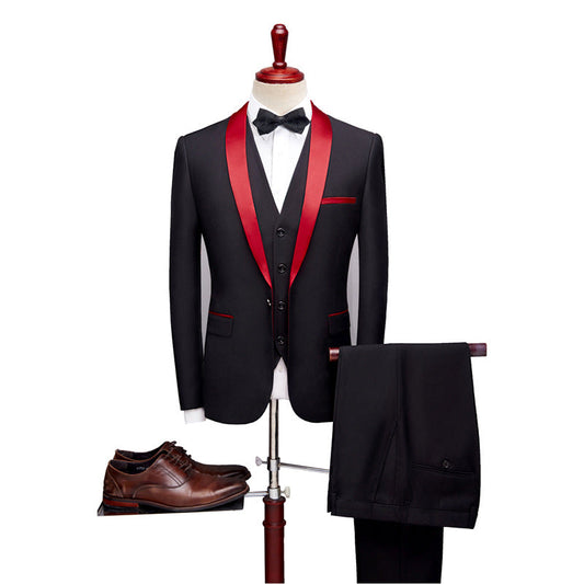 3 Piece Suit Jacket Coat Pants & Vest  Formal Slim Fit Men's