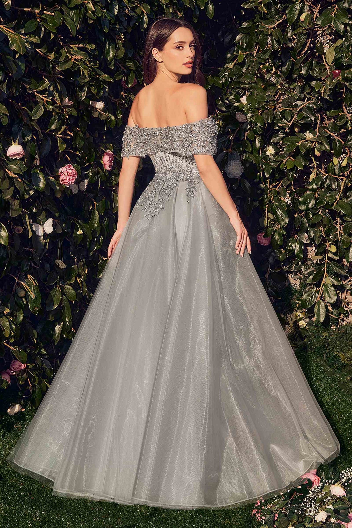Andrea & Leo MA103 Off The Shoulder Embellished Mermaid Gown