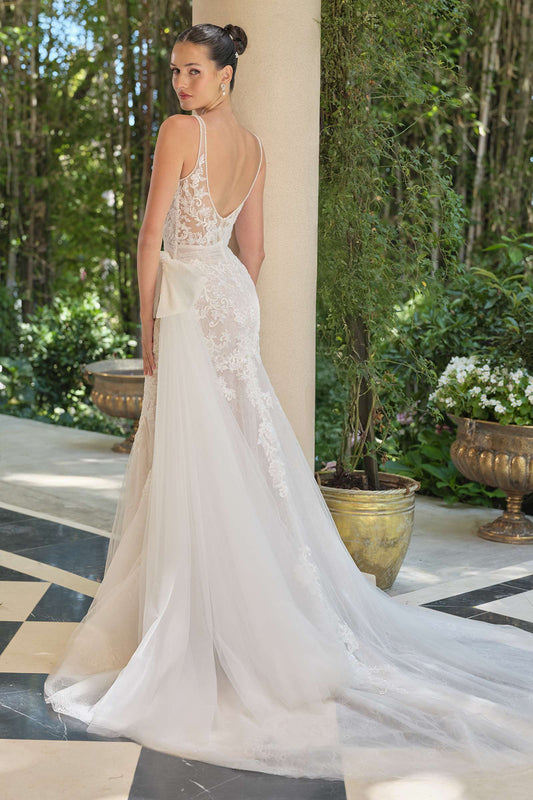 Andrea & Leo WL068 Fitted Sweetheart Embroidered Lace Mermaid Dress