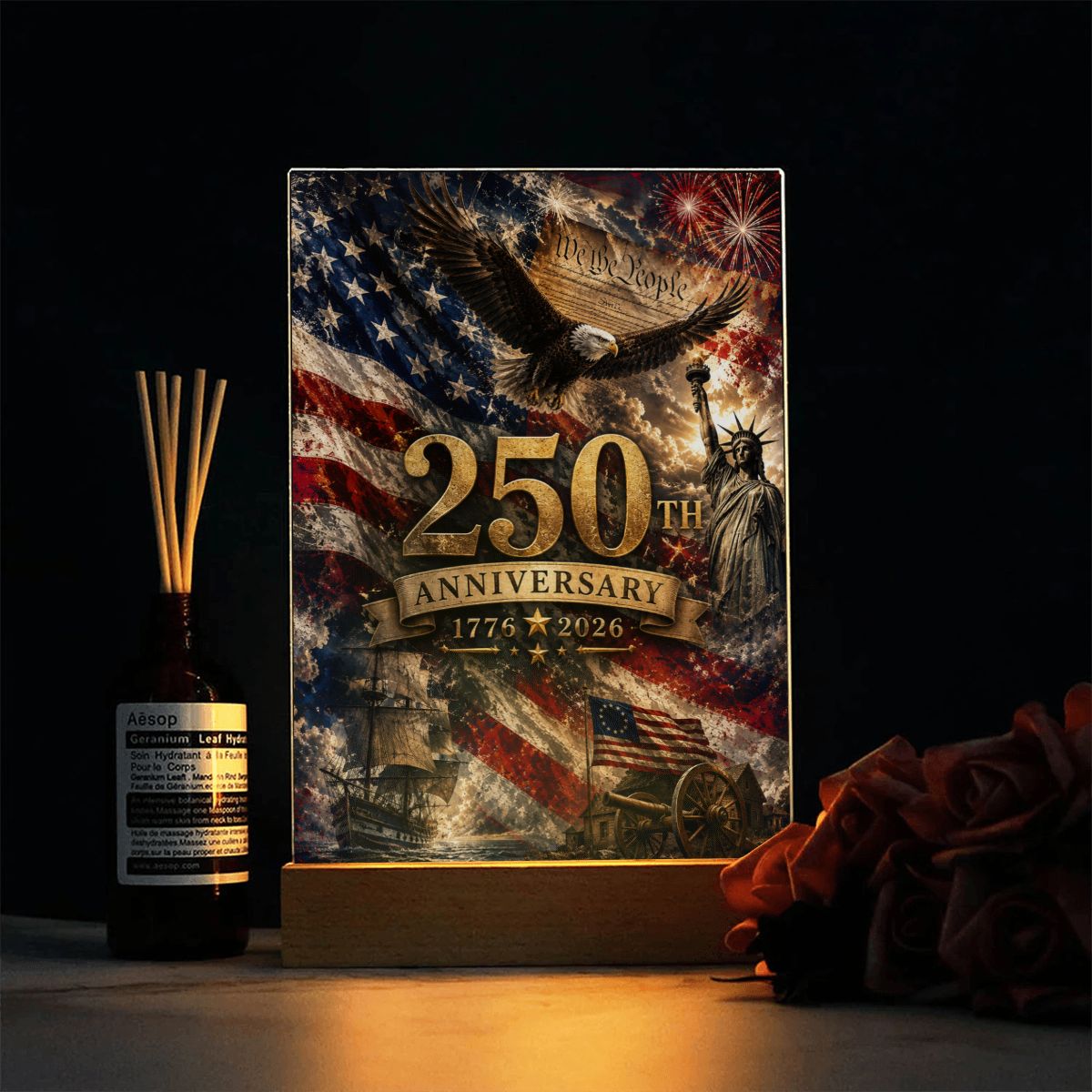 Patriotic, Acrylic Night Light