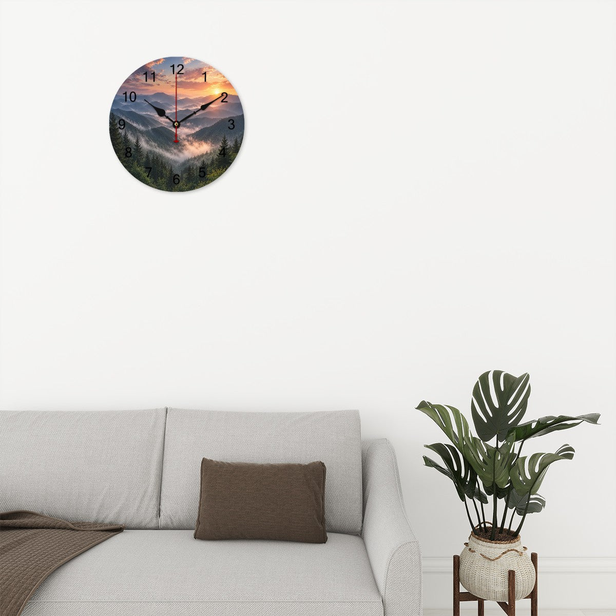 Smokey Moutains, PVC Wall Clock
