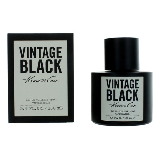 Vintage Black by Kenneth Cole, 3.4 oz EDT Spray for Men