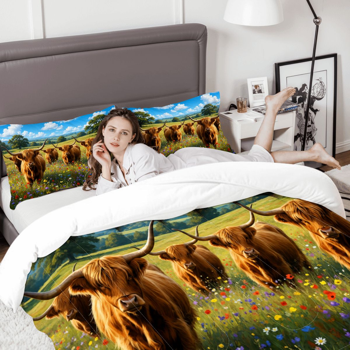 Cow, Queen Comforter Set