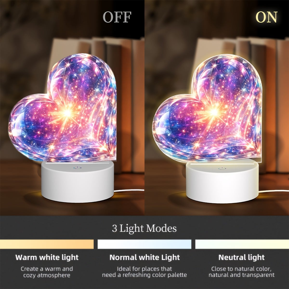 Heart Acrylic Night Light