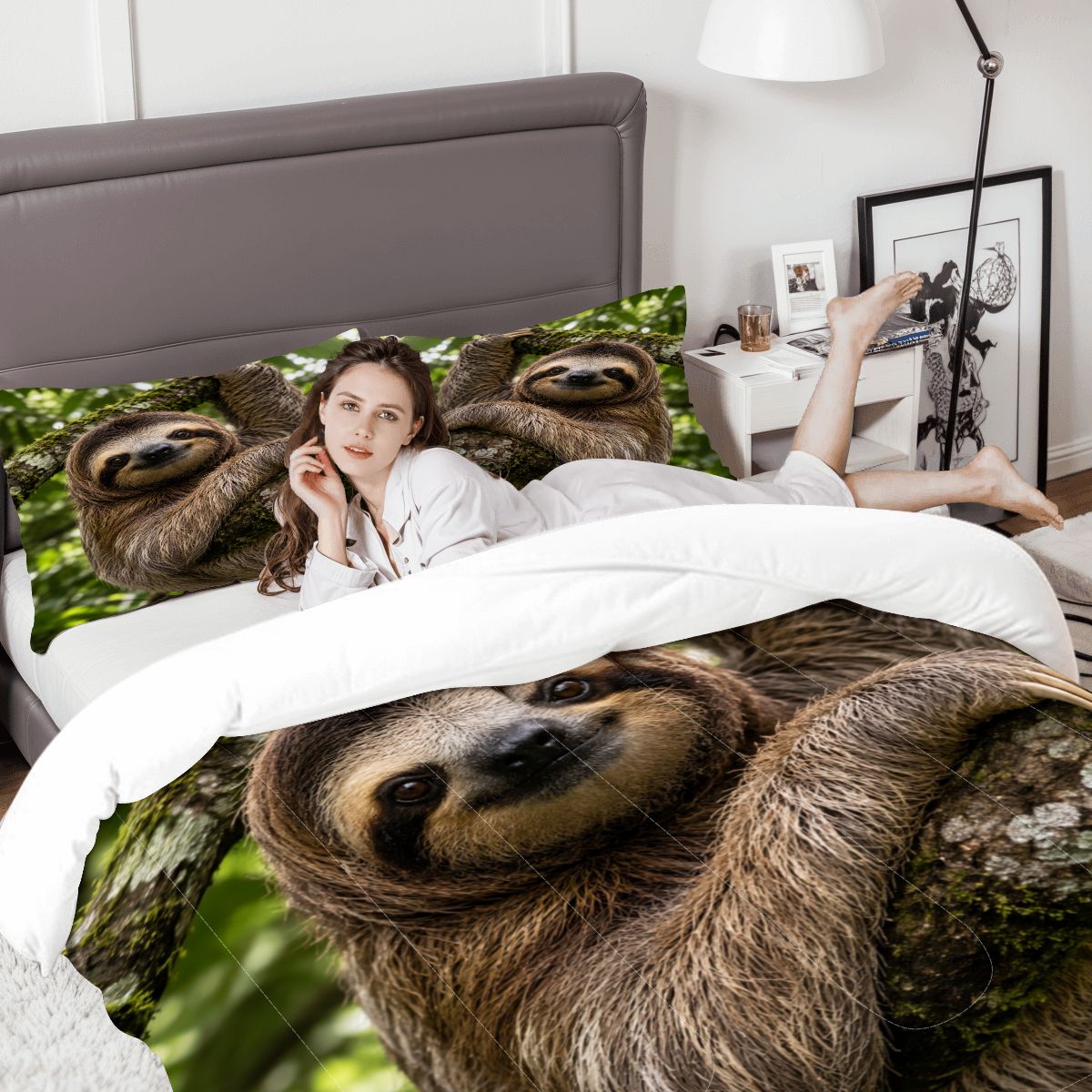 Sloth, Queen Comforter Set