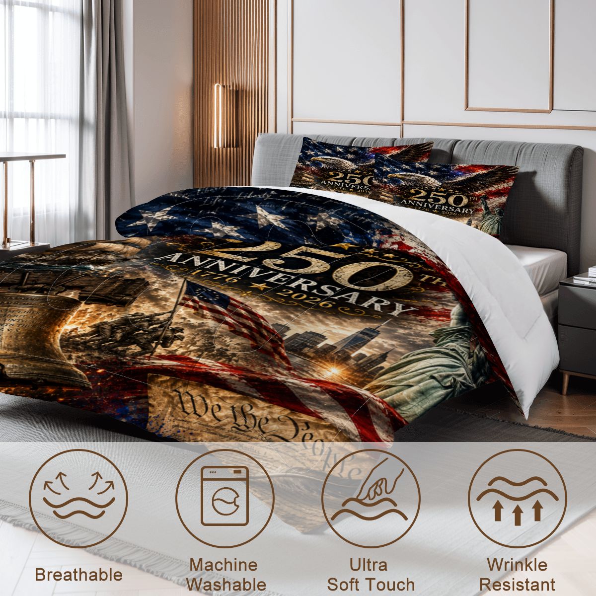 Patriotic, Queen Comforter Set