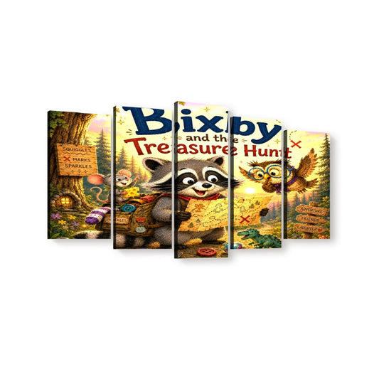 Bixby, 5 Panel Canvas Prints Wall Art (Set C)