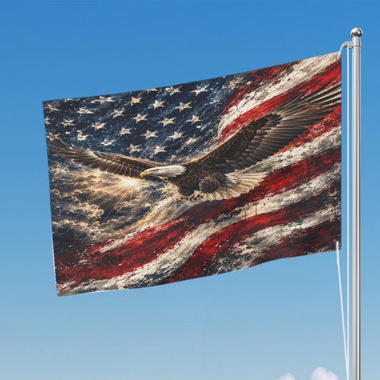 Patriotic, ThreeLayer Double Sided Flags 72"x48"