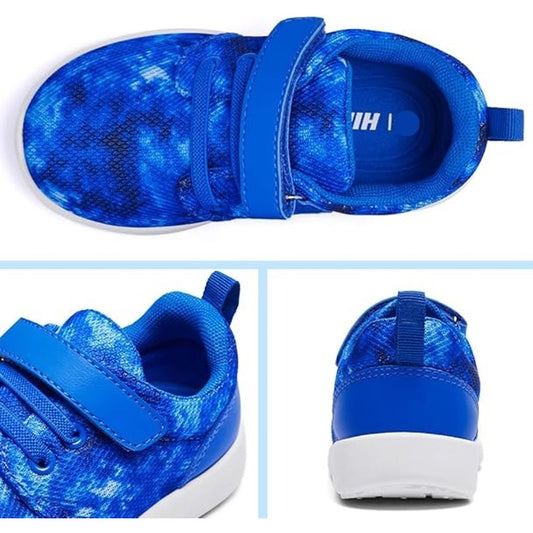 New Hiitave Toddler Boys Size 8 Blue Sneakers Latch and Loop Close Tennis Shoes
