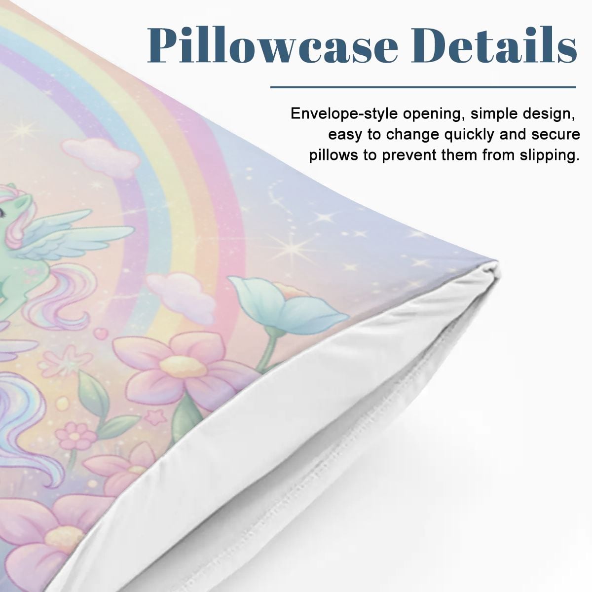 Unicorn, Twin Duvet Cover Set 68"x86"