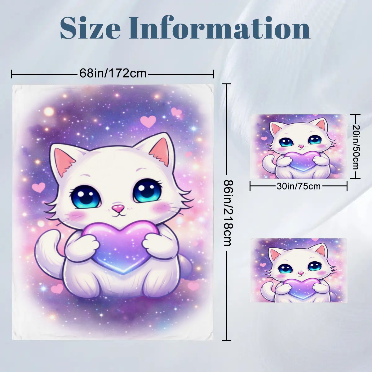 Kitten, Twin Duvet Cover Set 68"x86"