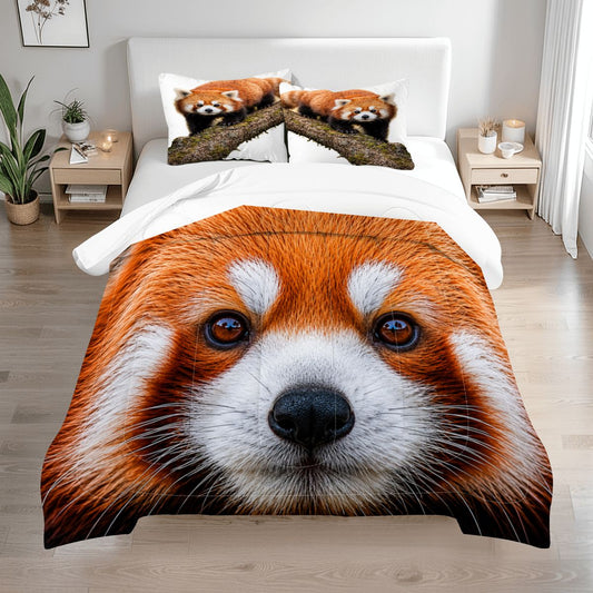 Red Panda, Queen Comforter Set