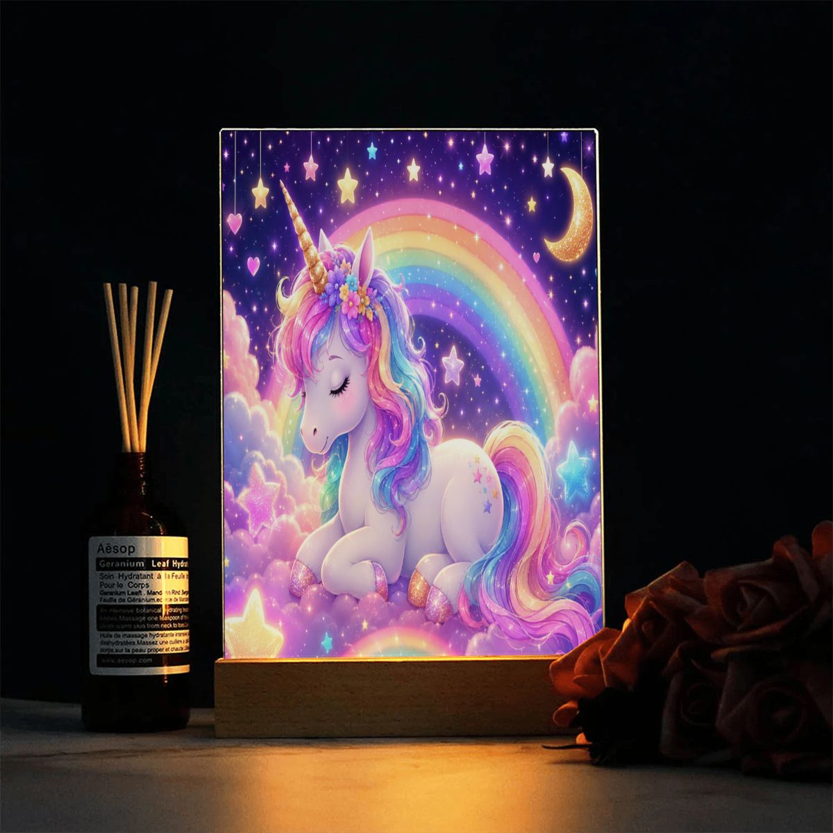 Unicorn, Acrylic Night Light