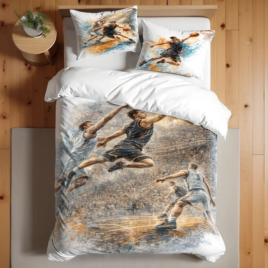 Basketball, Twin Duvet Cover Set 68"x86"